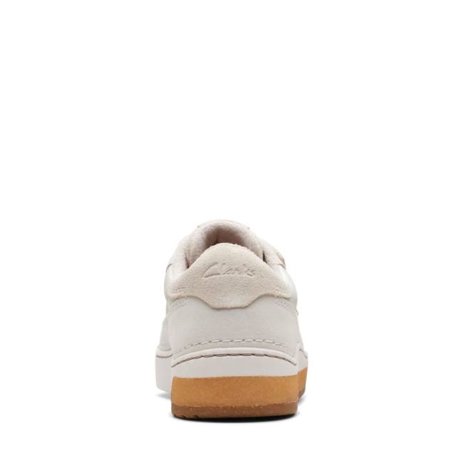 Men's Clarks Craft Court Lace Sneakers White | CLK609LFW