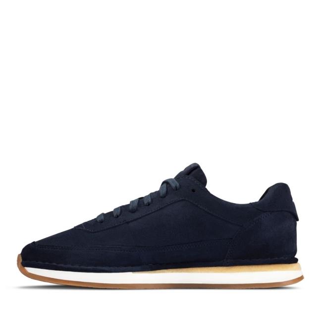 Men's Clarks Craft Run Lace Sneakers Navy | CLK946ABC