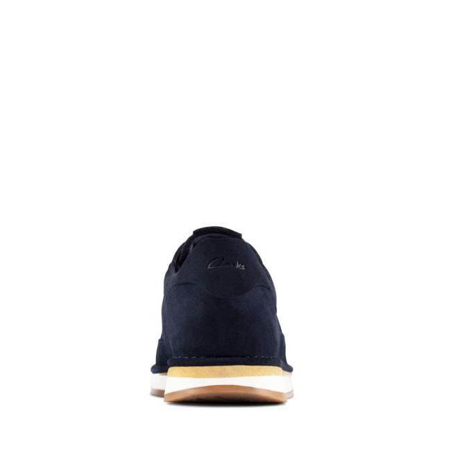 Men's Clarks Craft Run Lace Sneakers Navy | CLK946ABC