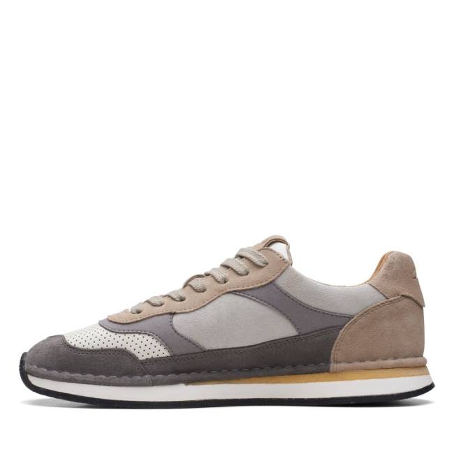 Men's Clarks Craft Run Tor Sneakers Grey | CLK863HCY