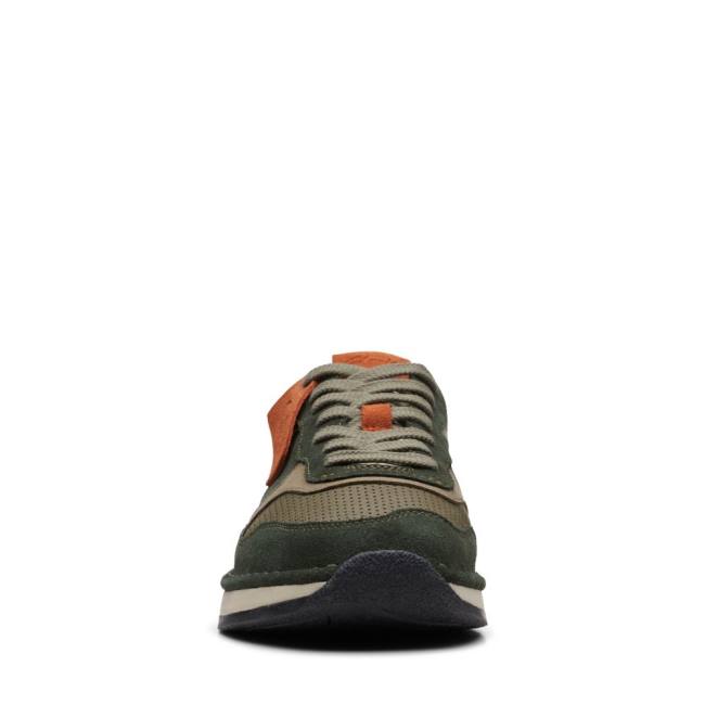 Men's Clarks Craft Run Tor Sneakers Olive | CLK310MHB