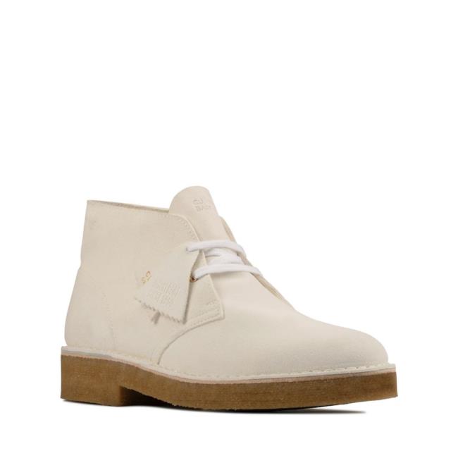 Men's Clarks Desert Boot 221 Originals Boots White | CLK801PAK