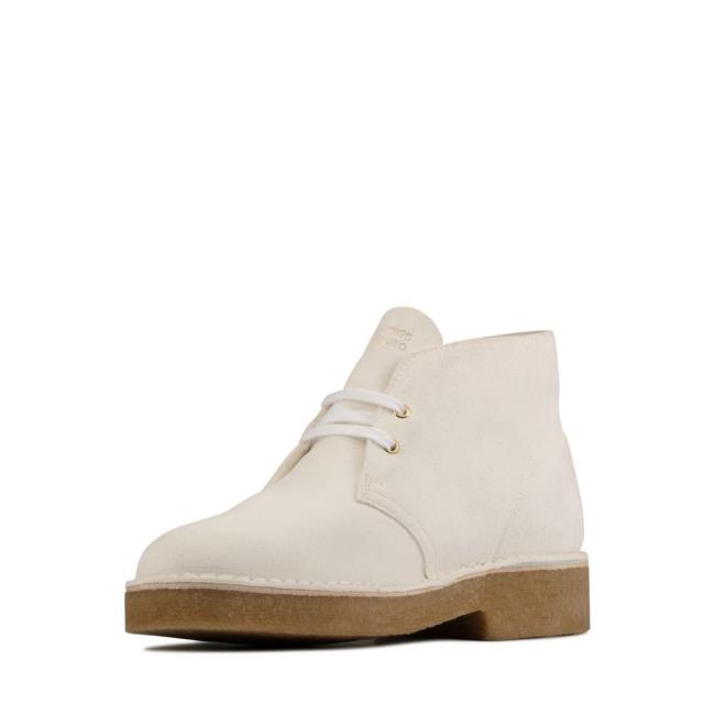 Men's Clarks Desert Boot 221 Originals Boots White | CLK801PAK