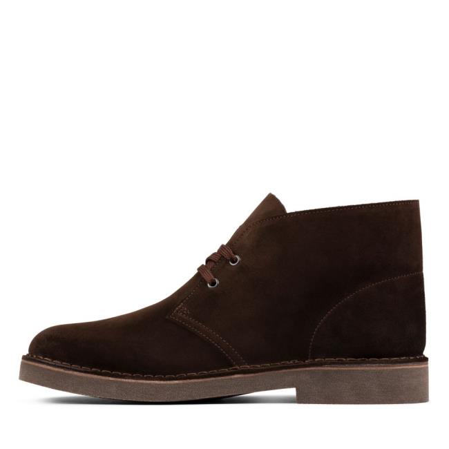 Men's Clarks Desert Boot 2 Desert Boots Dark Brown | CLK974GOD