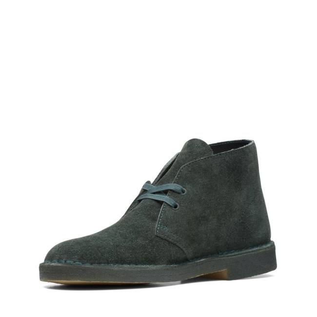 Men's Clarks Desert Boot Classic Desert Boots Drk Green Hairy | CLK419IYQ