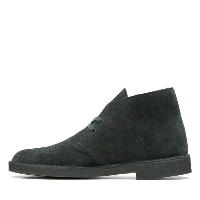 Men's Clarks Desert Boot Classic Desert Boots Drk Green Hairy | CLK419IYQ