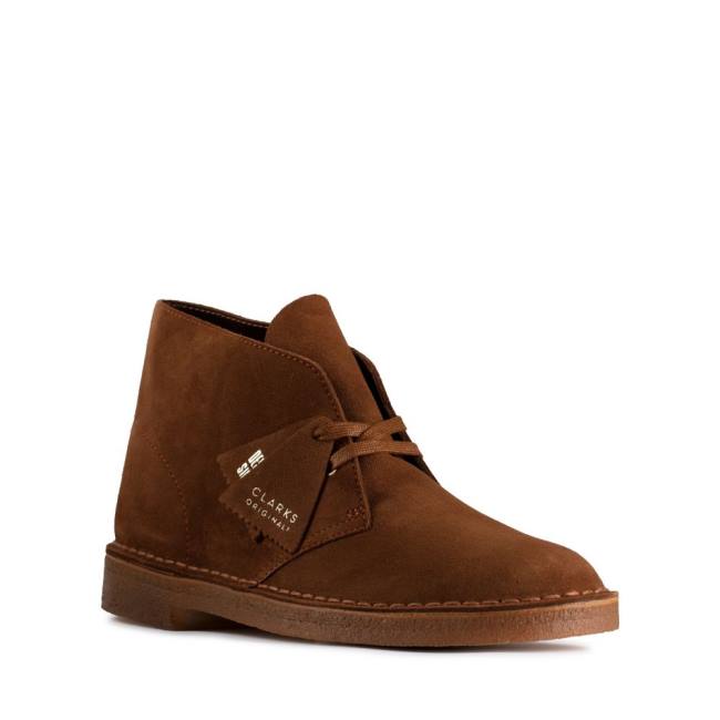 Men's Clarks Desert Boot Classic Desert Boots Cola Suede | CLK571KCU