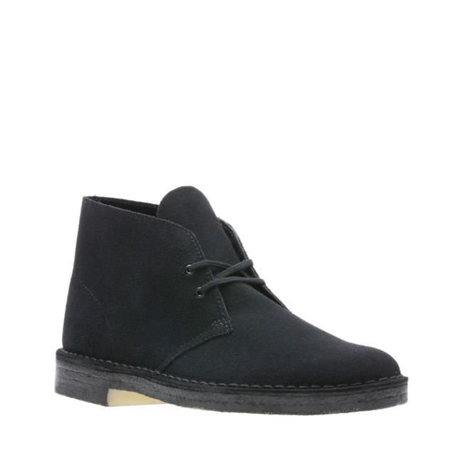 Men's Clarks Desert Boot Originals Boots Black | CLK802SRV