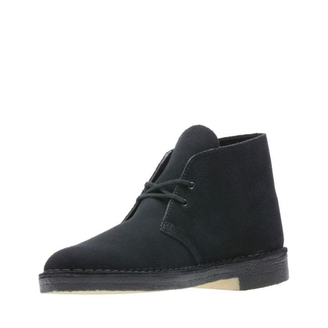 Men's Clarks Desert Boot Originals Boots Black | CLK802SRV