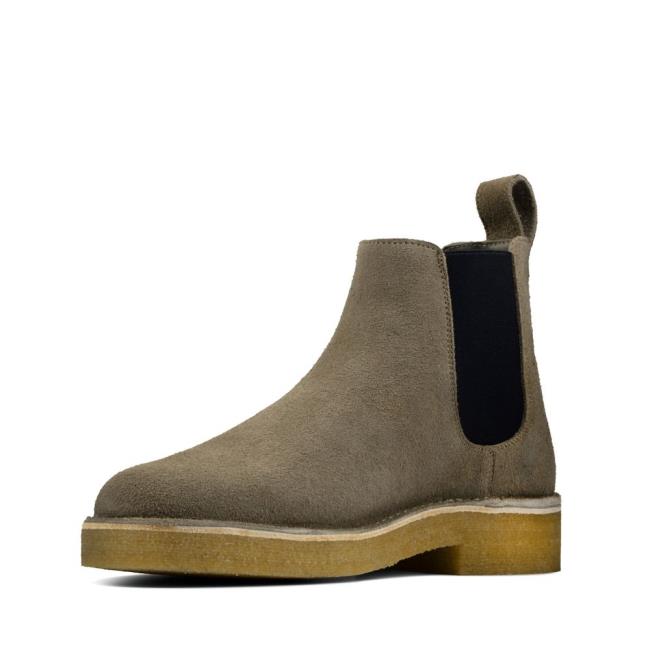 Men's Clarks Desert Chelsea 2 Chelsea Boots Grey | CLK851BFA