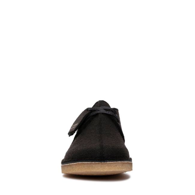 Men's Clarks Desert Trek Desert Boots Black | CLK932SUD