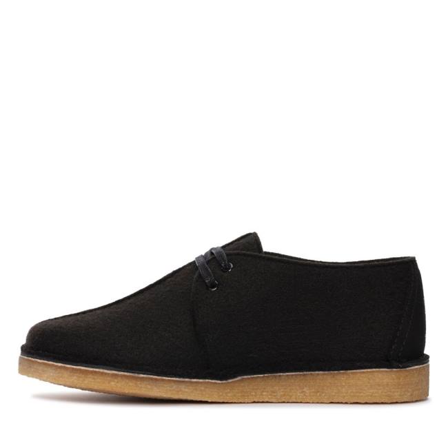 Men's Clarks Desert Trek Desert Boots Black | CLK932SUD