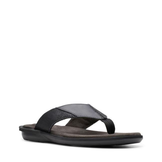 Men's Clarks Ellison Easy Sandals Black | CLK568LGI