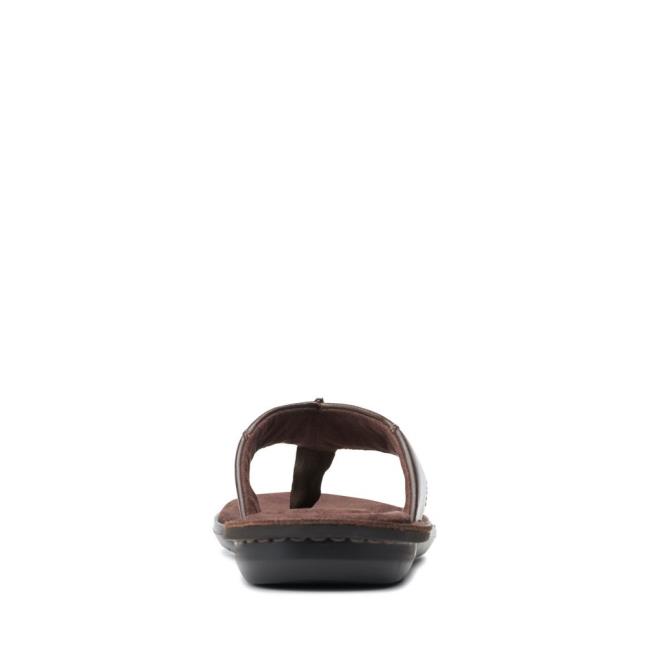 Men's Clarks Ellison Easy Sandals Dark Brown | CLK471BDA