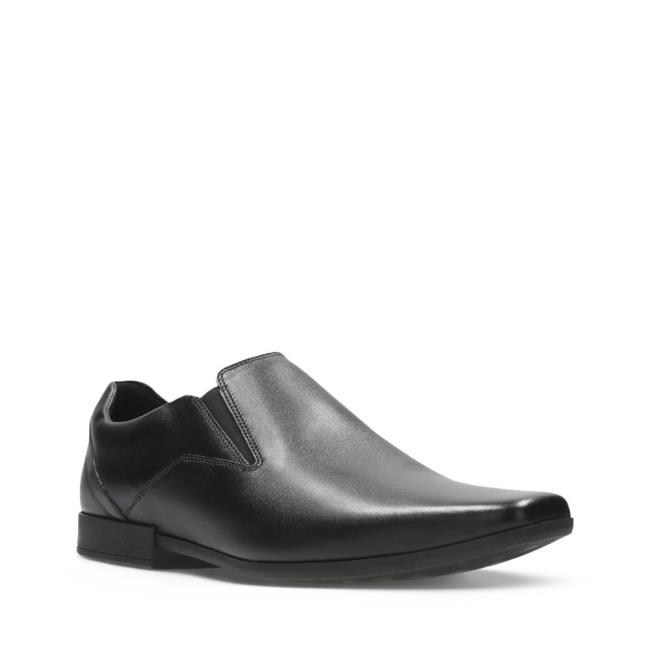 Men's Clarks Glement Slip Loafers Black | CLK107JGA