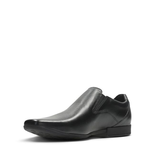 Men's Clarks Glement Slip Loafers Black | CLK107JGA