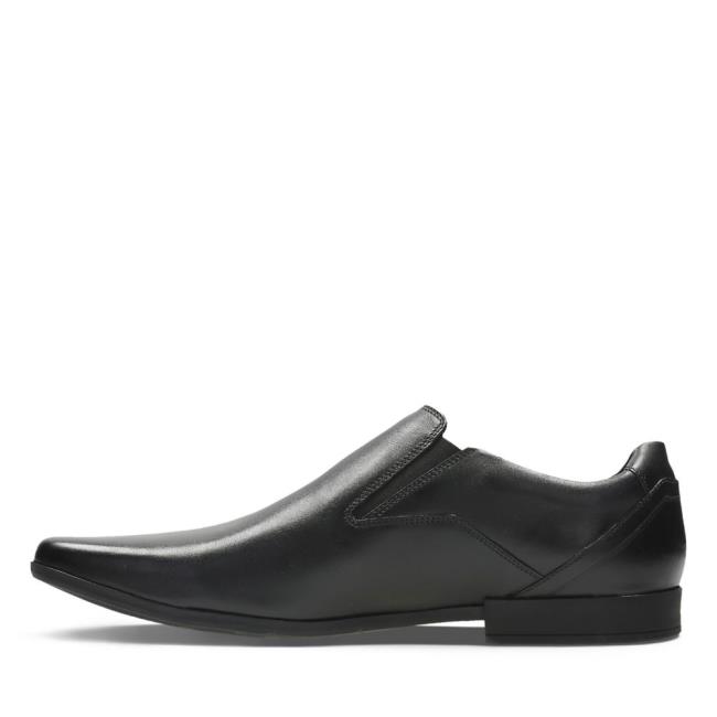 Men's Clarks Glement Slip Loafers Black | CLK107JGA