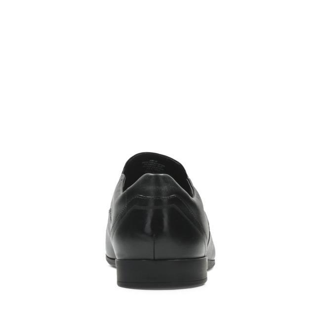 Men's Clarks Glement Slip Loafers Black | CLK107JGA