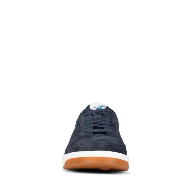 Men's Clarks Hero Air Lace Sneakers Navy | CLK258QWV