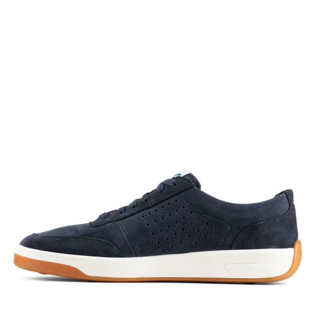 Men's Clarks Hero Air Lace Sneakers Navy | CLK258QWV