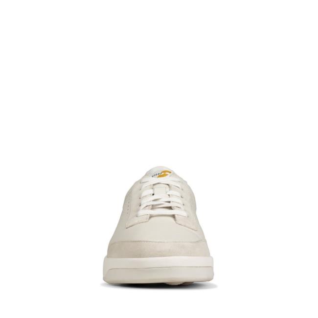 Men's Clarks Hero Air Lace Sneakers White | CLK706ZHG