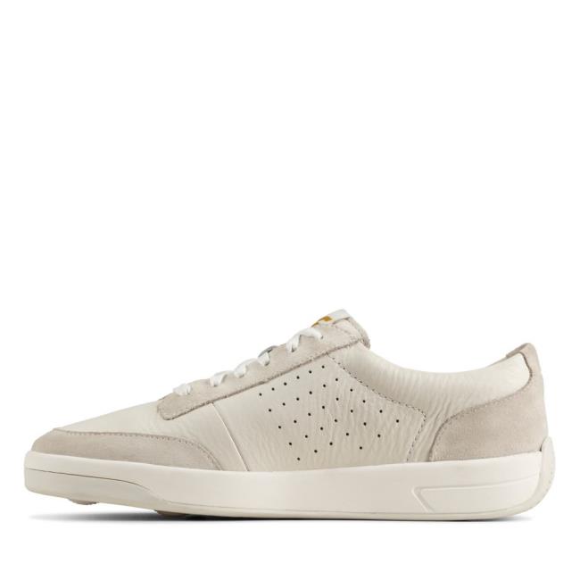 Men's Clarks Hero Air Lace Sneakers White | CLK706ZHG