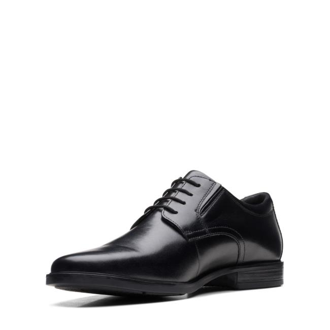 Men's Clarks Howard Walk Black Shoes Black | CLK257LDA