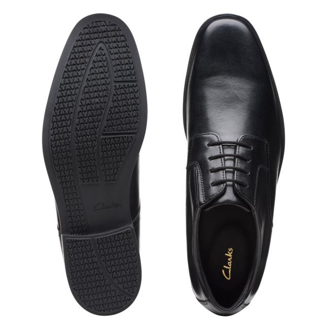 Men's Clarks Howard Walk Black Shoes Black | CLK257LDA