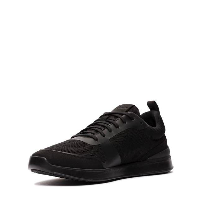 Men's Clarks LT Lace Sneakers Black | CLK869NGY