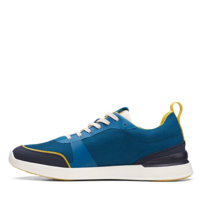 Men's Clarks LT Lace Sneakers Blue | CLK569ZHT