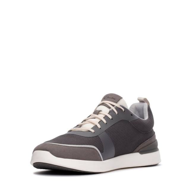 Men's Clarks LT Lace Sneakers Grey | CLK493OTH