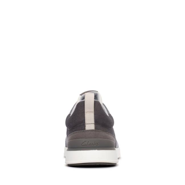 Men's Clarks LT Lace Sneakers Grey | CLK493OTH