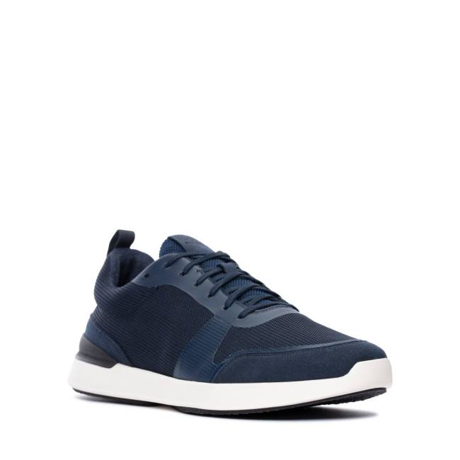 Men's Clarks LT Lace Sneakers Navy | CLK051WOG