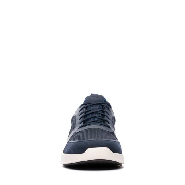 Men's Clarks LT Lace Sneakers Navy | CLK051WOG