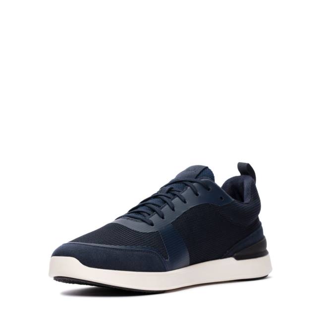 Men's Clarks LT Lace Sneakers Navy | CLK051WOG