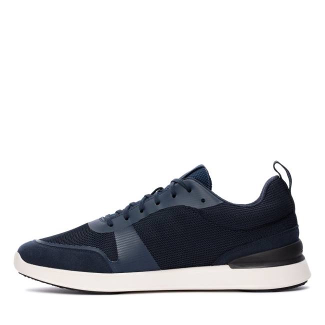 Men's Clarks LT Lace Sneakers Navy | CLK051WOG