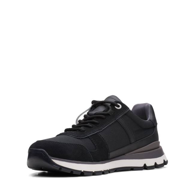 Men's Clarks Move Lite Race Sneakers Black | CLK951TFR