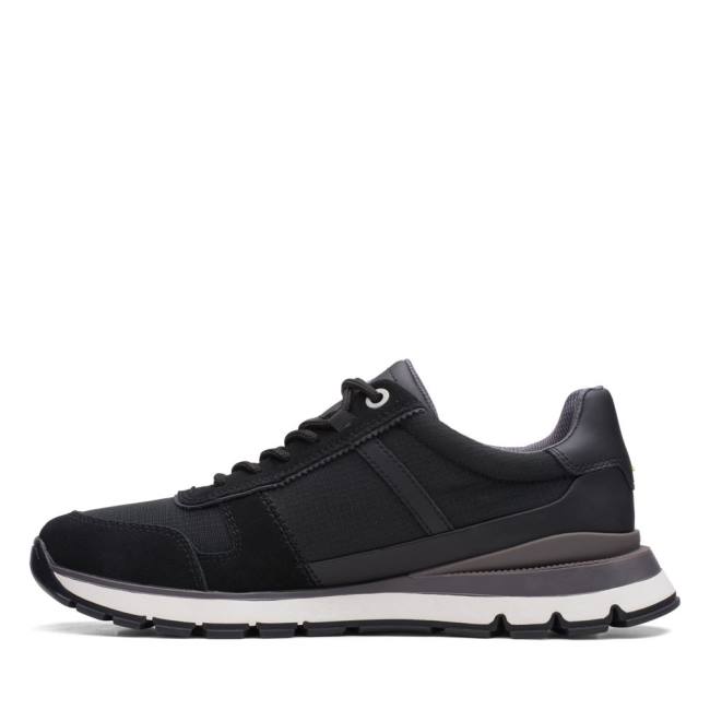 Men's Clarks Move Lite Race Sneakers Black | CLK951TFR