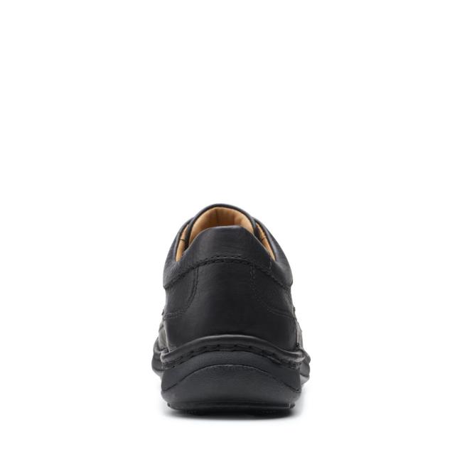 Men's Clarks Nature Three Black Shoes Black | CLK250BDU