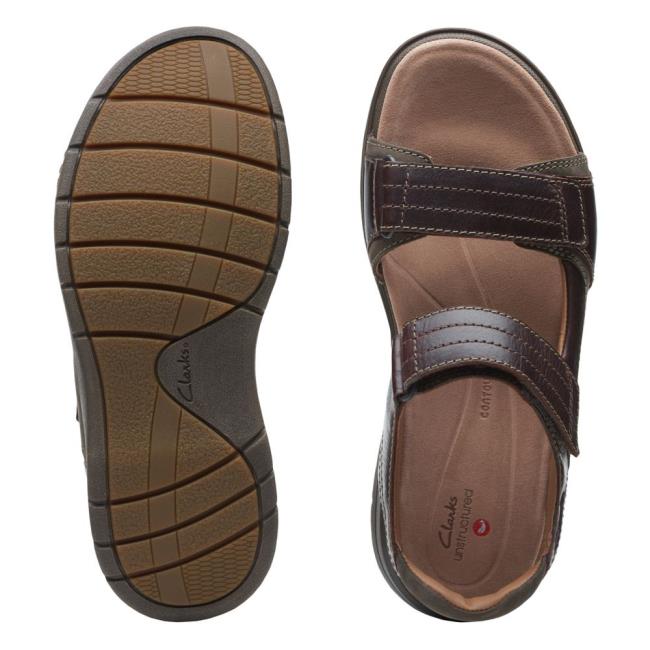 Men's Clarks Nature Trek Sandals Brown | CLK340WXM