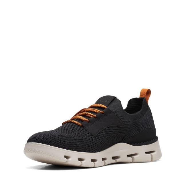 Men's Clarks Nature X Lo Sneakers Black | CLK937NBA