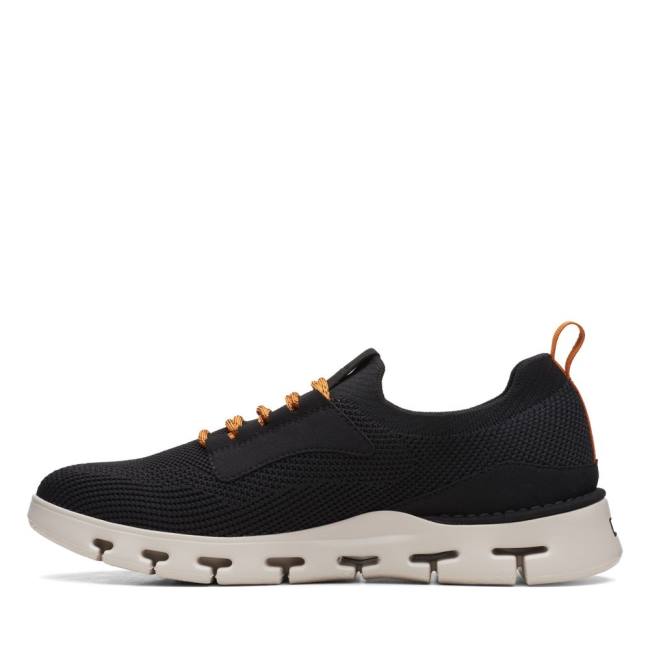 Men's Clarks Nature X Lo Sneakers Black | CLK937NBA