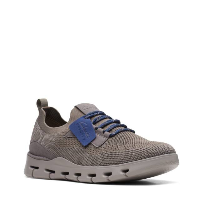 Men's Clarks Nature X Lo Sneakers Grey | CLK529JPF