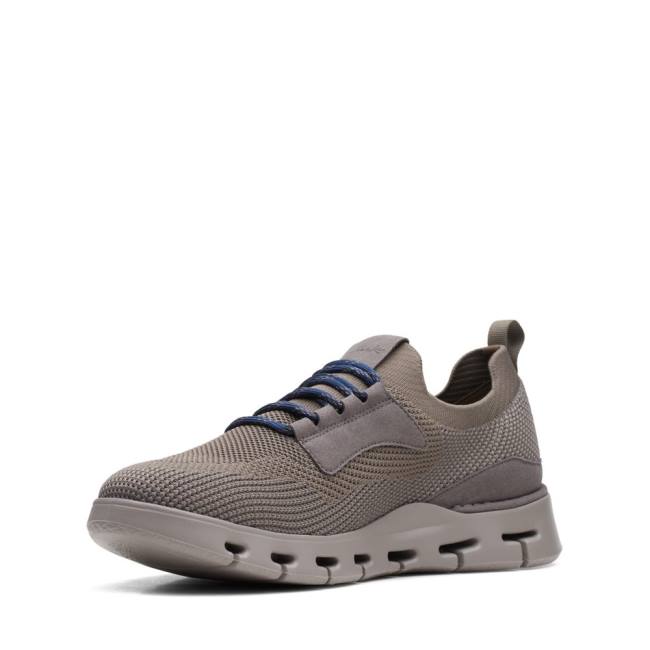 Men's Clarks Nature X Lo Sneakers Grey | CLK529JPF