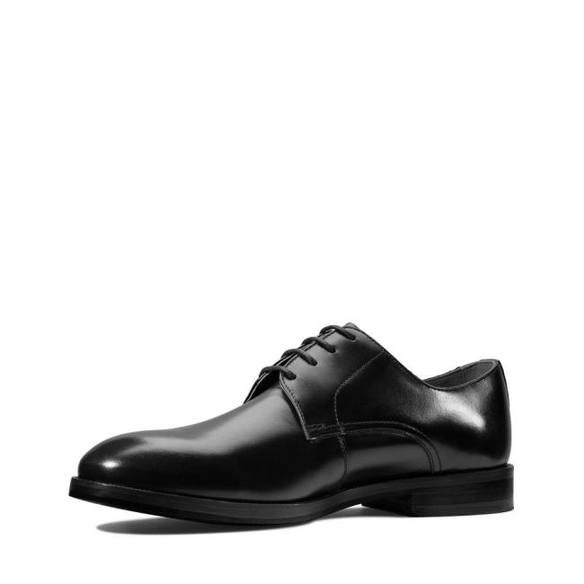 Men's Clarks Oliver Lace Black Shoes Black | CLK827BUT