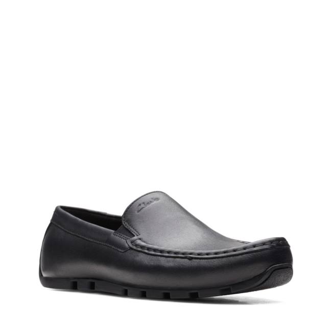 Men's Clarks Oswick Plain Loafers Black | CLK638WAM