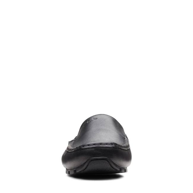 Men's Clarks Oswick Plain Loafers Black | CLK638WAM