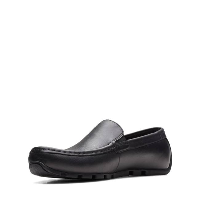 Men's Clarks Oswick Plain Loafers Black | CLK638WAM