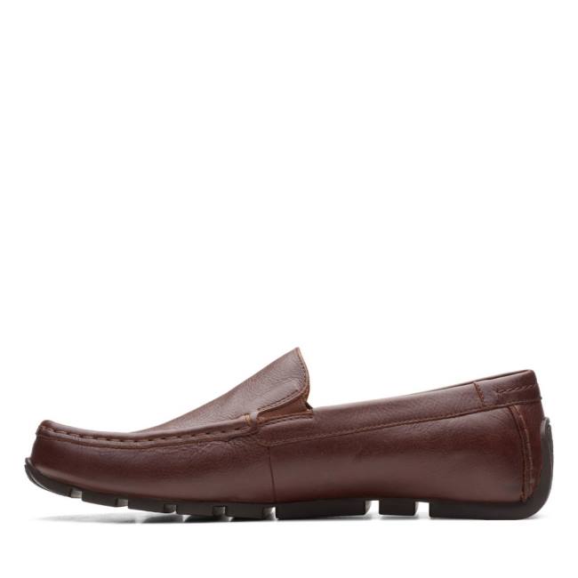 Men's Clarks Oswick Plain Loafers Dark Brown | CLK396SKC