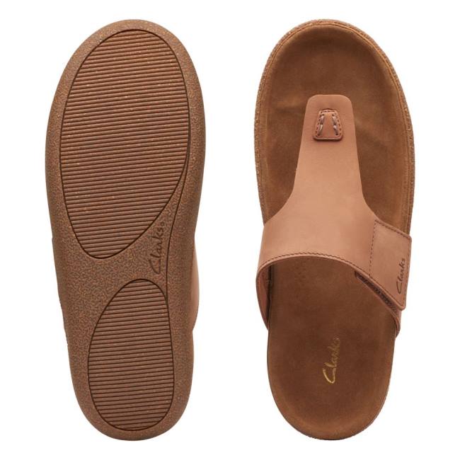 Men's Clarks Pilton Post Sandals Dark Brown | CLK043WFU